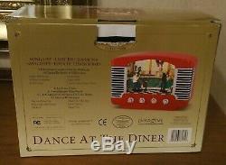 MR CHRISTMAS DANCE AT THE DINER ANIMATED AM/FM RADIO & MUSIC BOX With12 SONGS