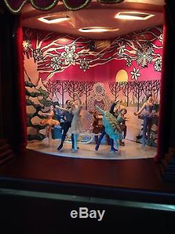 MR CHRISTMAS Gold Label NUTCRACKER SUITE BALLET Animated Wood Music Box 2005