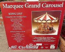 Mr Christmas Marquee Grand Carousel Music Lights Motion 20 Holiday Songs Mib