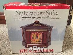 MR CHRISTMAS Nutcracker Suite Ballet Animated Wooden Music Box