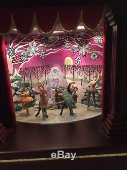 MR CHRISTMAS Nutcracker Suite Ballet Animated Wooden Music Box