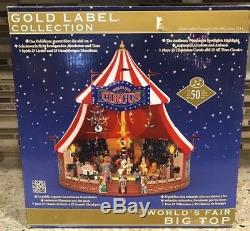 MR. CHRISTMAS World's Fair Big Top Gold Label With Box Animated Lights Sound