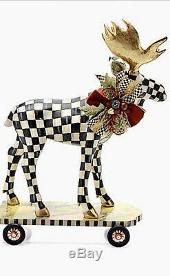 MacKenzie-Childs Handsome Moose on Parade Stately 26 Tall New, Retired