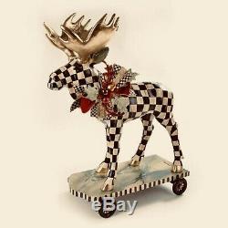 MacKenzie-Childs Handsome Moose on Parade Stately 26 Tall New, Retired