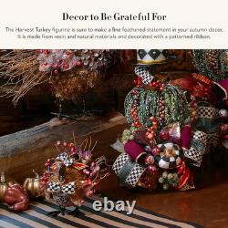 MacKenzie Childs Harvest Turkey, Thanksgiving Turkey Decor, Centerpiece Figurine MacKenzie Childs Harvest Turkey, Thanksgiving Turkey Decor, Centerpiece Figurine