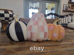Mackenzie-Childs Hocus Pocus Illuminated Jack O' Lantern Trio