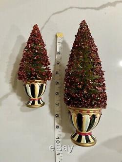 Mackenzie-Childs Lot Of 3 Sugarplum Bottle Brush Trees Christmas Decoration RARE