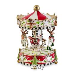 Mackenzie Childs Patience Brewster Dash Away musical rotating Carousel NEW n box