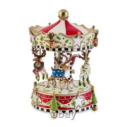 Mackenzie Childs Patience Brewster Dash Away musical rotating Carousel NEW n box