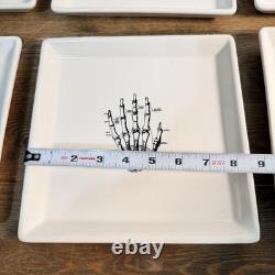 Magenta RAE DUNN 8.5Square Plate Skeleton Hand Set Of 6