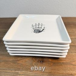 Magenta RAE DUNN 8.5Square Plate Skeleton Hand Set Of 6