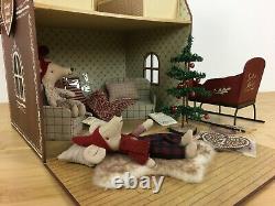 Maileg Christmas Gingerbread House with Sleigh Tree Big Brother & Sister