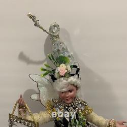 Mark Roberts 10 Black /White Happy New Year Small Fairy Girl Poseable