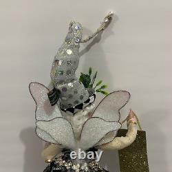 Mark Roberts 10 Black /White Happy New Year Small Fairy Girl Poseable