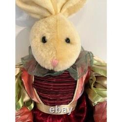 Mark Roberts Collection Plush Velvet Sitting Jester Bunny Rabbit Large 24