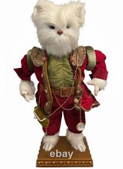 Mark Roberts Victorian Cat Anthropomorphic Statue Sir Puurcy Handmade Art Wood
