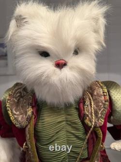 Mark Roberts Victorian Cat Anthropomorphic Statue Sir Puurcy Handmade Art Wood