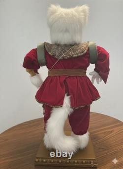 Mark Roberts Victorian Cat Anthropomorphic Statue Sir Puurcy Handmade Art Wood