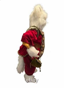 Mark Roberts Victorian Cat Anthropomorphic Statue Sir Puurcy Handmade Art Wood