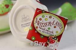 Mark Switzer Silvestri Christmas Creamer Sugar Bowl Switzer Swimbles Elf Set NWT
