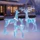 Member's Mark Pre-lit Prismatic Deer Family Decor, Set Of 3