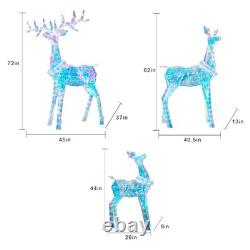 Member's Mark Pre-Lit Prismatic Deer Family Decor, Set of 3 Member's Mark Pre-Lit Prismatic Deer Family Decor, Set of 3