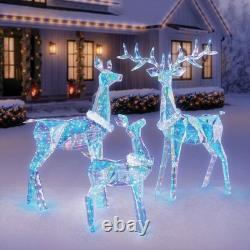 Member's Mark Pre-Lit Prismatic Deer Family Decor, Set of 3 Member's Mark Pre-Lit Prismatic Deer Family Decor, Set of 3