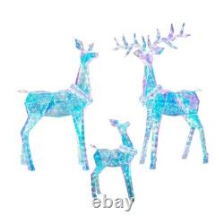 Member's Mark Pre-Lit Prismatic Deer Family Decor, Set of 3 Member's Mark Pre-Lit Prismatic Deer Family Decor, Set of 3