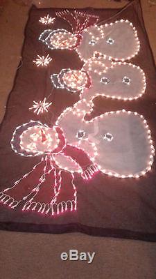 Merry Motions Holiday Greetings Banner Rare Snowman Big Christmas Decoration