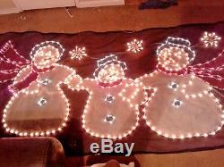 Merry Motions Holiday Greetings Banner Rare Snowman Big Christmas Decoration
