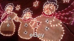 Merry Motions Holiday Greetings Banner Rare Snowman Big Christmas Decoration