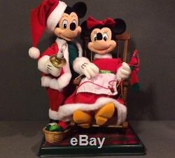 Mickey & Minnie Mouse TELCO Motionette Santa & Mrs. Claus Rocking Chair Disney