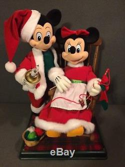 Mickey & Minnie Mouse TELCO Motionette Santa & Mrs. Claus Rocking Chair Disney