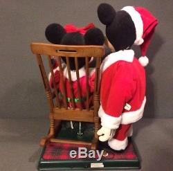 Mickey & Minnie Mouse TELCO Motionette Santa & Mrs. Claus Rocking Chair Disney