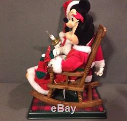 Mickey & Minnie Mouse TELCO Motionette Santa & Mrs. Claus Rocking Chair Disney