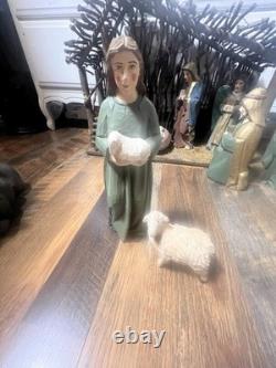 Midwest Imports, Carved Wood 11 Pc Large Nativity Set With Manger Midwest Imports, Carved Wood 11 Pc Large Nativity Set With Manger