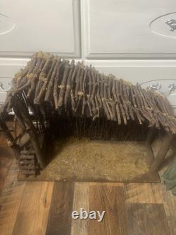 Midwest Imports, Carved Wood 11 Pc Large Nativity Set With Manger Midwest Imports, Carved Wood 11 Pc Large Nativity Set With Manger