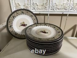 Mikasa Arabella Holiday Christmas Salad Plates(12) 8.25 CA204 Flying Angel