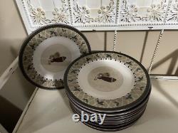Mikasa Arabella Holiday Christmas Salad Plates(12) 8.25 CA204 Flying Angel