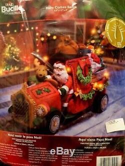 Mint 86058 Here Comes Santa Nip Home Decor 2007 Bucilla Felt Kit