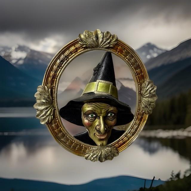 Mirror Mirror Witch Artist Bethany Lowe Limited Edition Vintage Halloween Deco