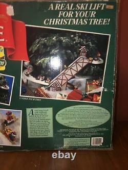 Mr. Christmas 1992 Santa's Ski Slope Animated Tree Decor Works Complete (CT)