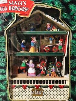 Mr Christmas 1995 Santas Musical Workshop Animated Player Piano Lights Works Box