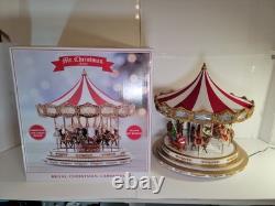 Mr. Christmas 20 Songs! Regal 17? Carousel Table Decor, Santa, Reindeer H19506