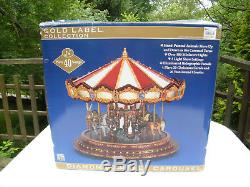 Mr Christmas 2012 Gold Label Diamond Jubilee Musical Lighted Carousel in Box EUC
