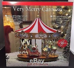 Mr. Christmas 2017 VERY MERRY CAROUSEL 50 SONGS Christmas Holiday Decor NEW