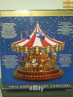 Mr. Christmas 75th Anniversary Gold Label Collection Carousel Rare 2010 Mint