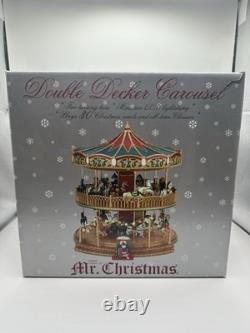 Mr. Christmas Animated Double Decker Carousel Music Light Up Spins 30 Songs +Box Mr. Christmas Animated Double Decker Carousel Music Light Up Spins 30 Songs +Box