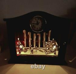 Mr. Christmas Animated Musical Chimes And Village Skaters Table Top Clock