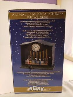 Mr. Christmas Animated Musical Chimes Ballroom Dancers W Clock Nib Vintage Rare